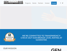 Tablet Screenshot of gen-give.com